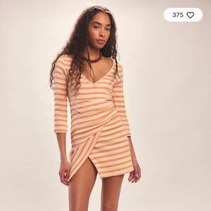 Striped Orange and White Dress